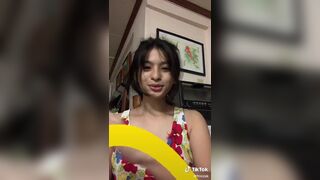 Franczeska Emilia Cute Teen Asian Enjoying Herself Tiktok Video