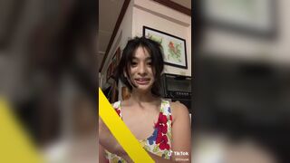 Franczeska Emilia Cute Teen Asian Enjoying Herself Tiktok Video