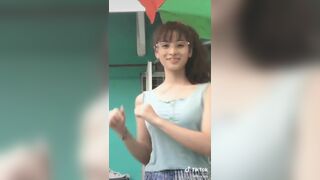 Frnczsk Nerdy Asian Babe Dancing For Tiktok Video
