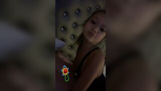 Sexy Cute Asian Trying Out Snapchat While Exposing Her Small Tits Video