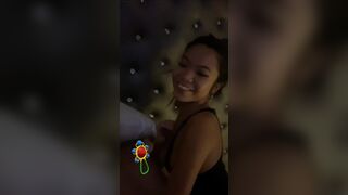 Sexy Cute Asian Trying Out Snapchat While Exposing Her Small Tits Video