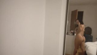 Horny Asian Wife Exposed Her Big Booty Cheeks Solo In Room Video