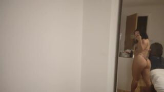 Horny Asian Wife Exposed Her Big Booty Cheeks Solo In Room Video