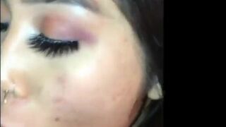 Sexy Amateur Asian Wife Sucks A Big Cock And Let The Guy Cum On Her Whole Face