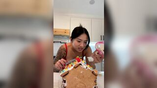 Tiiieeen Red Lingerie Tease in the Kitchen Live Stream Video