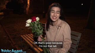 Public Agent super hot and hairy young Pakistani taken to hotel room to experience a huge cock