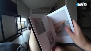 Public Crazy Place DICK FLASH. Hotel Maid Watching Me Jack Off and showed big ass Milf