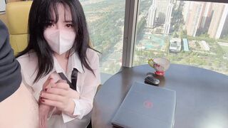 SakuraCandy The innocent secretary took the initiative to dedicate herself to her boss for a promotion and a raise