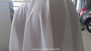 MoriyaExhibit Washing Car in Risky White Transparent Clothing