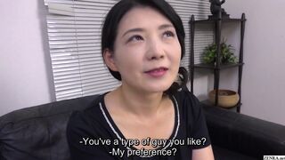 Mature Japanese woman happiest day ever via JAV debut