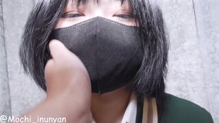 Mochi_inunyan Girl in Chinese school uniform is played with and orgasmed with a vibrator