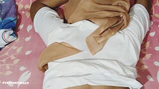 Fucking a beautiful Muslim woman in a hijab without a condom. She refused to take off her hijab during the sex