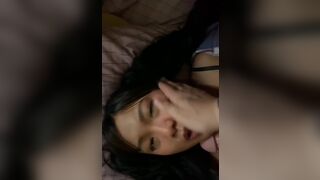 Asian Cute Chick Sucking A Massive White Cock Hard Leaked Video