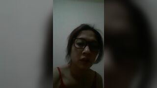 Horny Indonesian Milf Teasing With Her Tits On The Bed Leaked Video