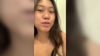 Cute Asian Girl Singing A Song Hot Selfie Video