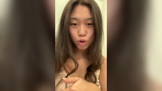 Cute Asian Girl Singing A Song Hot Selfie Video