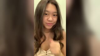 Cute Asian Girl Singing A Song Hot Selfie Video