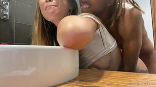 Cute Asian Slut Riding A Big Black Cock In A Bathroom Leaked Cam Video