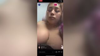Fattestcat Busty Asian Smoking With Naked In A Instagram Live Video