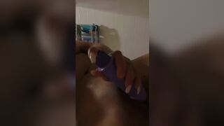 Big Titty Asian Horny Slut Teasing With A Dildo In A Bathroom Leaked Video