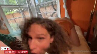 Vibewithmommy Horny Curly Haired Milf Giving Blowjob And Gets a Facial Onlyfans Video
