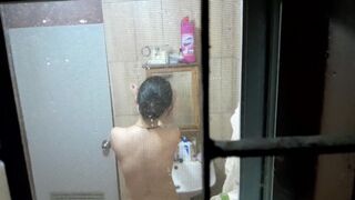 Cute Chinese girl Ashley Jae Jae taking a shower