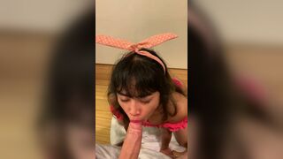 Asmaradana18 Slutty Asian Eating His Cum After Giving a Blowjob Onlyfans Video