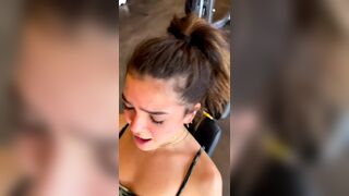 Pretty Fit Teen Working Out In the Gym Video