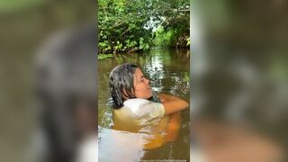 Busty Asian GF Take Off Her Clothes And Exposed Huge Tits In The River Leaked Video