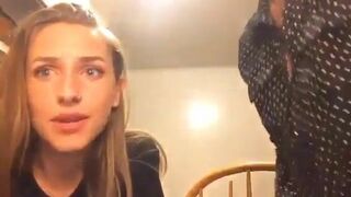 Mom and Daughter Fooling Around On a Live and Mom Shows Her Big Tits Video