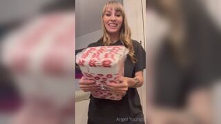 Angel Youngs Slutty Girl Showing Off Her Huge Tits By Shaking Them Video