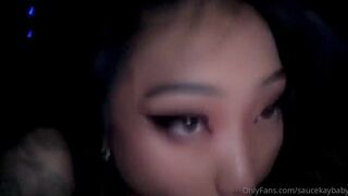 Saucekaybaby Horny Asian Giving a Hard blowjob For a BBC Onlyfans Video