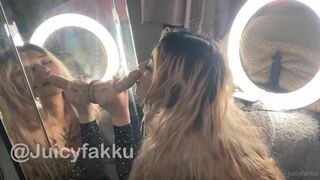 Juicyfakku Gorgeous Asian Babe Giving Deep Sloppy Blowjob To a Dildo Video