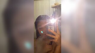 Horny Asian Teen Smoking With Naked Mirror Cam Video