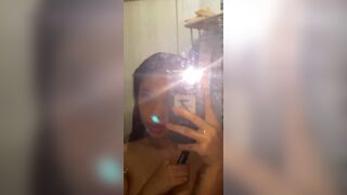Horny Asian Teen Smoking With Naked Mirror Cam Video