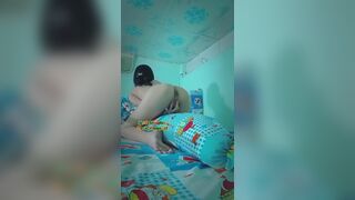 Young Asian Bae Humping On Bed Video