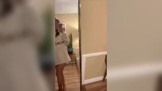 Sexy Asian Teen Revealing Her Hot Ass On Mirror Video