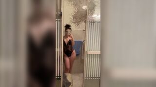 Asian Pretty Nerdy Girl Showing Off Video
