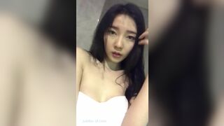 Cute Horny Asian Teasing And Exposing Her Tits While She Is On a Bathtub Video