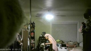 Asian Wife Changing Her Clothes After Showering Hidden Cam Video