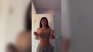 Pretty Asian Girl Touching Her Juicy Big Boobs Video