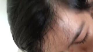 Thick Asian GF Sucking Her BF's Hairy Cock Hard Video