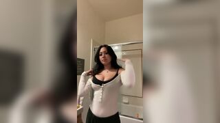 Asian Busty Beauty Reveals Her Juicy Big Titties Video