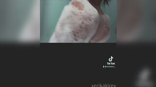 Erikakire Asian Slut Showing Her Booty and Boobs While Showering Tiktok Video