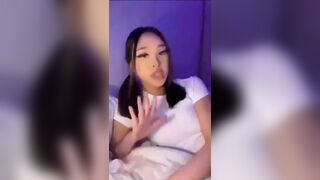 Petite Asian Teen Rides a Dildo Passionately After Sucking It Video