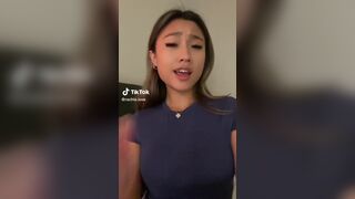Rachie.love Asian Big Titty babe Doing a Tiktok Video