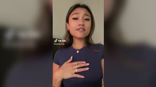 Rachie.love Asian Big Titty babe Doing a Tiktok Video