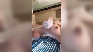 Kyomichase Sexy Asian Showing Off Her Tits and Booty While Showering Video