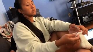 Pretty Asian Slut Showing Off Video