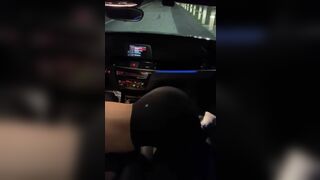 Asian Slut Choking on Cock In the Car Video